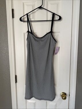 Wild Fable - Black & White Checkered Slip Dress size Medium